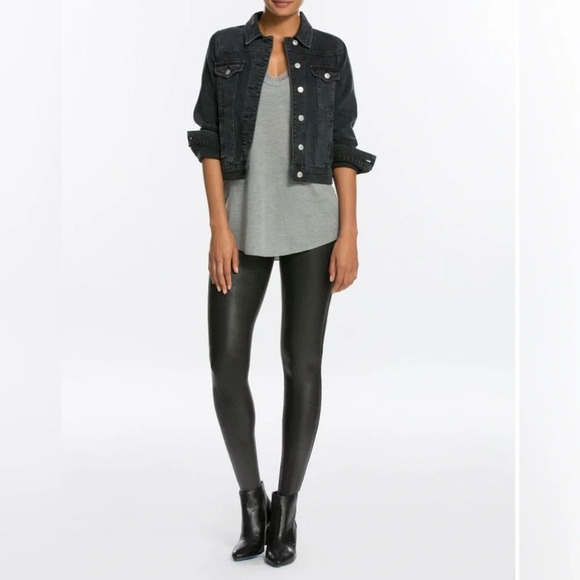 Spanx Women’s Shiny Faux Leather Leggings - Small - Picture 1 of 9